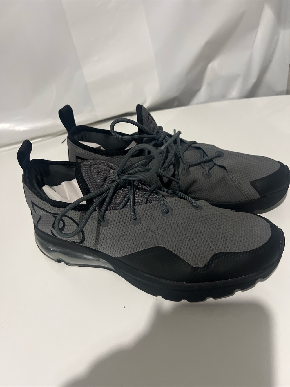 Nike Air Max Flair Wolf Grey Black Running Shoes GS Size 7Y AH5219-003